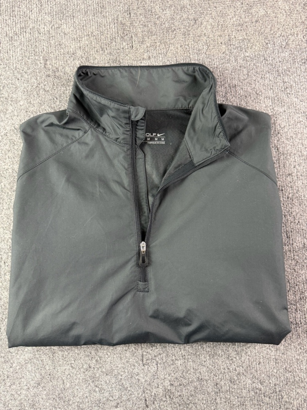 NikeGolf Fit Storm Mens 1/4 Zip Lightweight Vented Golf Vest Size M Black